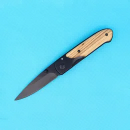 100 шт. / лот DHL доставка бабочка DA44 выживания карманный складной нож деревянная ручка черный титан отделка лезвие тактический нож EDC карманный нож