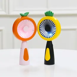 Przenośny USB Summer Cool Mute Mały wentylator Cartoon Owoce z lekkimi dziećmi ręką Mini Fan DHL za darmo