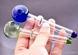 Artesanato pirex de vidro queimador de óleo Tubo Mini Pipes mão Fumar de Vidro Grosso tubulação de óleo colorido Tubo DHL frete grátis