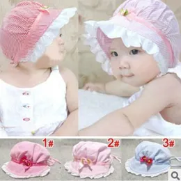 Hot Sales 10 pçs / lote Bebê Um boné de flor Infantil Adorável Sunhat Princess Hat Boys and Girls 3 Cor Lazer Caps