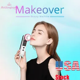 Promotion 3MHz Ultraljud Sonic Ion 7 Färger LED Light Photon Skin Åtdragning Vibrera Facial Lifting Wrinkle Removal Portable Beauty Machine