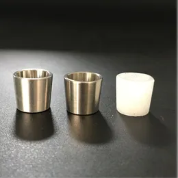 Quartz Titanium Insert Bowls Peak Bowl med klar vit platt toppbotten termisk spik för tjock kupollös kvartsskål för glasbong