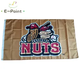 Milb Modesto Nuts flag 3 * 5 stóp (90 cm * 150 cm) Dekoracja poliester banner latający domowy ogród świąteczny prezenty