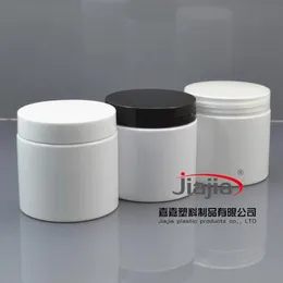 200g PET white Cosmetic Jar with white/black/clear PP Cap,200ml white plastic Packaging, storage and mask cream