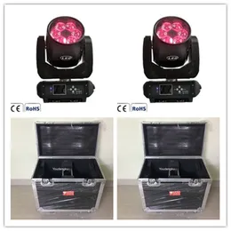 4 pieces with flightcase magic flower effect LED BEAM ZOOM WASH 6 x 40w 4in1 RGBW LED Mini Bee beam Moving Head lighting