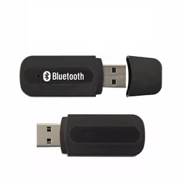 Hot Mini Portable 3.5mm AUX Trådlös Bluetooth-bilmonteringssats USB-musikmottagare Adapter för Smart Phone Tablet PC Gratis frakt