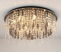 New design dimmable luxury ceiling crystal chandelier lighting modern flush mount chandeliers light ceiling lamps for living room bedroo MYY