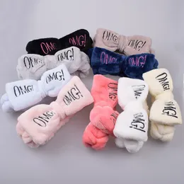 Omg yeni kafa bantları kadınlar bowknot saç bantları elastik headwraps kızlar türban sevimli tüylü yay saç bandı makyaj yüz yıkama spa yoga duş