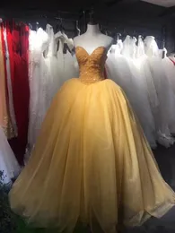 Seksowna Suknia Balowa Quinceanera Suknie Cekinowe Bling Bling Sweetheart Koraliki Kryształy Długość podłogi Sweet 16 Dress Vestidos de Quinceañera