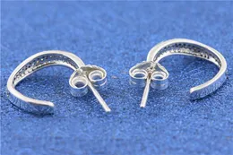 All'ingrosso-nuovi eleganti orecchini a onda per gioielli Pandora con scatola regalo orecchini da donna in argento sterling 925 con diamanti CZ originali