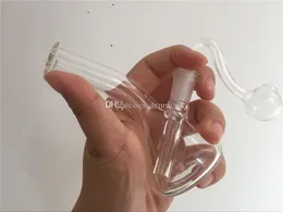 groothandel goedkope 11 cm Mini Pocket Glazen Bongs Recycler Booreilanden water bong Pijp mini oliebrander dik glas waskolf