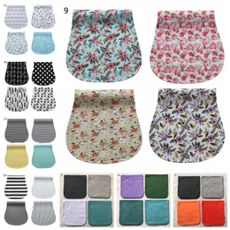 Dziecko Pielęgniarstwo Burp 23 Stylowie Dzieci Dzieci Pasiasty Karmienie Bibs Drukowane Ślina Bandana Turban Burp Tkaniny 4 sztuk / Set OOA6714-3