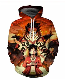 New Fashion Harajuku Style 3D Printing Hoodies One Piece Luffy Men Women Autumn and Winter Sweatshirt Hoodies Coats XB08
