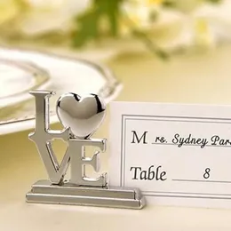 Bröllopsdekoration Plats Korthållare Bröllop Gäster Metal Love Place Card RCard Holder Wedding Event Party Supplies