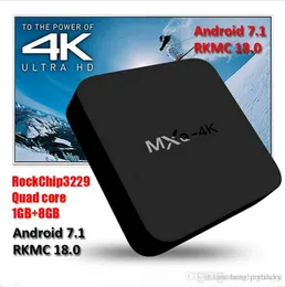 top Android 7.1 TV Box MXQ 4K RK3229 Smart TV Box RKMC 18.0 H.265 4K 1080P HD бесплатные фильмы потокового мультимедийного проигрывателя