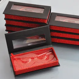20pcs wholesale false eyelash packaging box customized fake 3d mink eyelashes boxes faux cils case magnetic container empty