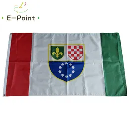 Historia Flagga av Bosnien och Hercegovina 1996-2007 3 * 5ft (90cm * 150cm) Polyester Flag Banner Dekoration