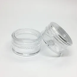 5gram Kosmetyczny Plastikowy Jar Wyczyść Krem Podstawowy Pusty Pulpit Próbka Jar 5ml Mini Plastikowa butelka Nail Art Glitter Proszek Container Case