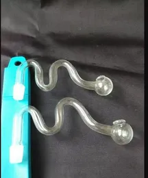 Yanan pota cam bonglar aksesuarları, Eğri Cam Borular Yağ Brülör Boruları Su Boruları Dab Rig Cam Bongs Boru Sigara Renkli Boru