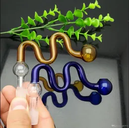 Köpük Cam Cam Bong Water Borusu Titanyum Tırnak Öğütücü, Sigara Boru Karışımı için Cam Bubblers ile Renk M Kazan