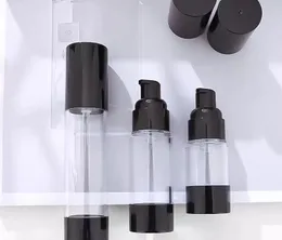 Wholesaleホットセール新しい30mlブラックエアレスポンプボトル空、30 mlのプラスチックエアレス詰め替えボトルSN114