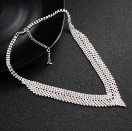 2020 In Stock Wedding Necklace Set For Brides Plated Necklace Wedding Accessories volies de mariage Bridal Jewelry Free Shipping