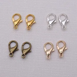 DIY 1000pcs Lobster Clasps For Necklace Earrings Bracelet Jewelry Wholesale 12*6mm Alloy Jewelry Findings Components
