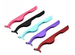 Stock Top Seller False Eyelash Tweezers Fake Eye Lash Applicator Eyelash Extension Curler Nipper Auxiliary Clip Clamp Makeup Tools