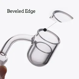 30mm XL Quartz Beveled dge banger with round bottom Smoking insert 3mm thick bucket domeless nail