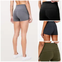 4 färger L50 Yoga Shorts Byxor Dam Löparshorts Dam Casual Yoga Outfits Vuxna Sportkläder Flickor Träning Träningskläder