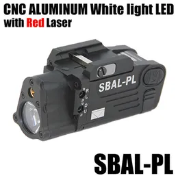 Flash tattici Flash SBAL-PL Flash Luce bianca costante / momentanea multifunzione con torcia laser rossa Guida Picatinny da 20 mm