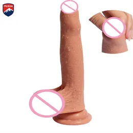 Mlsice 7 in Soft Realistic Dildo Suction Cup Female Penis Masturbator Pussy Sex Toys for Woman Adult Products Shop Y200421