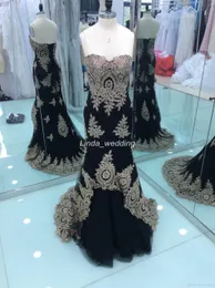 2019 Real Photos Black Color Prom Dress Sexy Aplikacja Koronki Bez Rękawów Lace Up Back Party Suknia Custom Made Plus Size