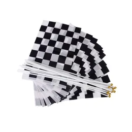 Black and White Hand Checkered Flag for Outdoor Indoor Usage ,100D Polyester Fabric, Make Your Own Flags