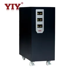 SVC-3-50KVA YIY AC Automatic Voltage Regulator Stabilizer 3-Phase 4-Wire 304-430V to 380V Wave 4% Triphasic MCU Control Overload Pretection Colorful Display Vertical