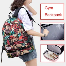 Mulheres Gym Backpack aptidão Travel Bag Mochila impermeável seco e molhado Bolsa Deporte Mujer Sac de sport Gymtas