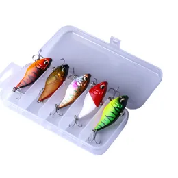 5Pcs Winter VIB vibration Fishing Lure 5cm 15g Hard Bait with Lead Inside Ice Sea Fishing Tackle Fly crank Wobbler Lures