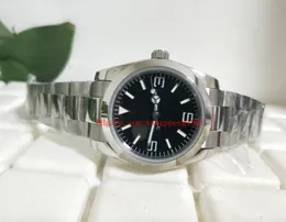 男性のアンティークウォッチ36mmブラックダイヤル114270ステンレス鋼アジア2813ムーブメントオートマチックユニセックスウォッチ腕時計