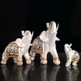 Ceramiczny Dom Decoar Lucky Fengshui Rzemiosło Garden Miniatury Golden Miniatur Prezent na biuro Dekoracja domu