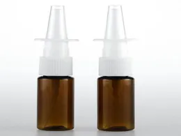gratis frakt 15ml husdjur tomma flaska plast nässpray flaskor pump spruta dimma näsa spray påfyllningsflaskor för medicinsk