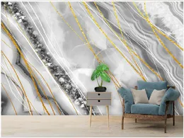 Niestandardowy stereoskopowy 3D Tapeta Nowoczesny lekki luksusowy abstrakcyjny marmur 3D Tapety Wzór tła ściana