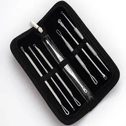 New arrive 7 pcs/set Stainless steel Blackhead Pimple Blemish Comedone Acne Extractor Remover Tool Set Kit