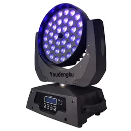 6個36×18 W LEDの移動ヘッドズームライトRGBWA UV 6 In 1リアDMX LEDウォッシュズーム36x18