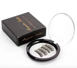 7 Style three magnetic magnet false eyelashes free glue natural 3D eyelashes magnetic eyelash factory direct sales free ship