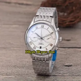 Cheap New Date 40mm 431.10.42.51.02.001 quadrante bianco automatico multifunzione orologio da uomo cinturino in acciaio inossidabile orologi da uomo di alta qualità