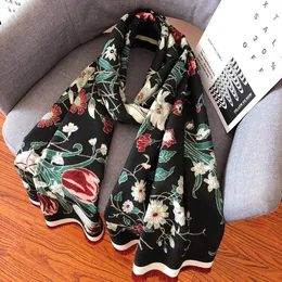 new autumn winter flower imitation cashmere thermal scarf tasseled air conditioning shawl bib scarf