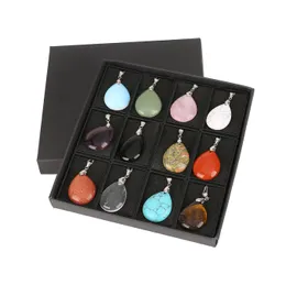 12 pieces of water drop pendant necklace adjustable suit women's mixed elegant temperament ball jewelry set