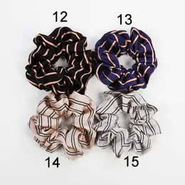 Kvinnor dam tjej gingham plaid hår scrunchy huvudband ring elastisk hår bun rep sport dans scrunchie mjuka chiffon hårband fj3358