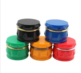 New Type of Multi-color Gold Bar Drum Type Fully Electroplated Plastic Smoke Grinder in 2019