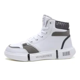Ny ankomst spets enkel designer skor typ10 mjuk svart vit grå varm man pojke män stövlar herrar sneakers boot tränare utomhus promenad storlek 39-45